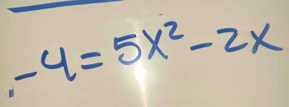 -4=5x^2-2x