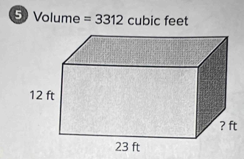 5 Volume=3312 cubic feet