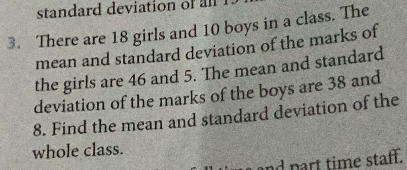 Solved: standard deviation of al 3. There are 18 girls and 10 boys in a ...
