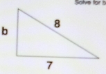 Solve for b