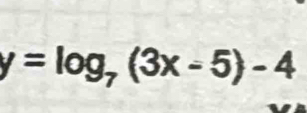 y=log _7(3x-5)-4