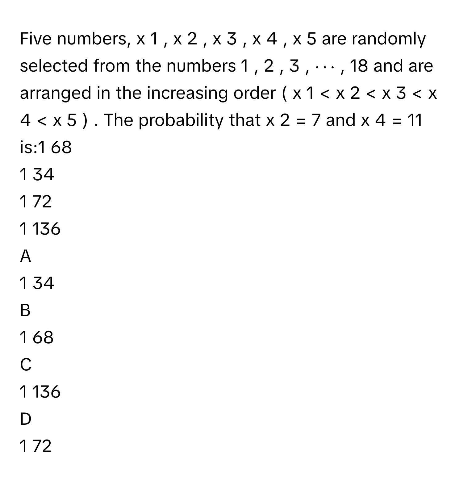 Solved: Five numbers, x 1 , x 2 , x 3 , x 4 , x 5 are randomly se [Math]