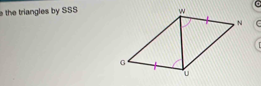 the triangles by SSS