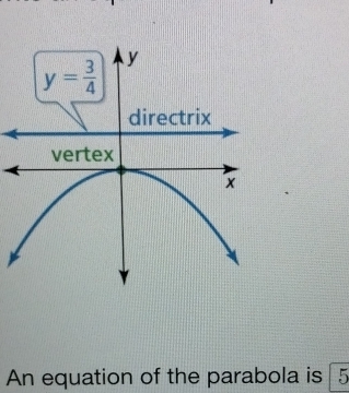 An equation of the parabola is 5