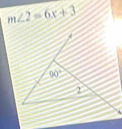 m∠ 2=6x+3