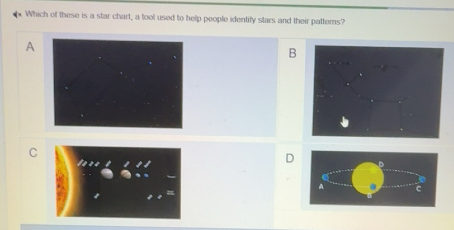 Solved: Which of these is a star chart, a tool used to help people ...