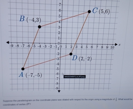 coordinates of vertex D'?