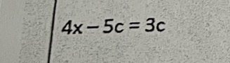 4x-5c=3c