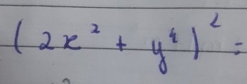 (2x^2+y^4)^2=