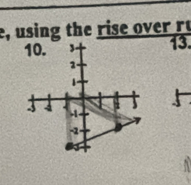 e, using the rise over r
13