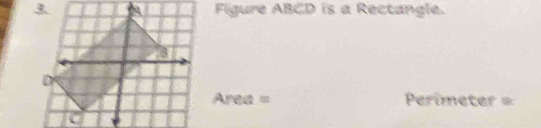 Figure ABCD is a Rectangle.
Area= erimeter =