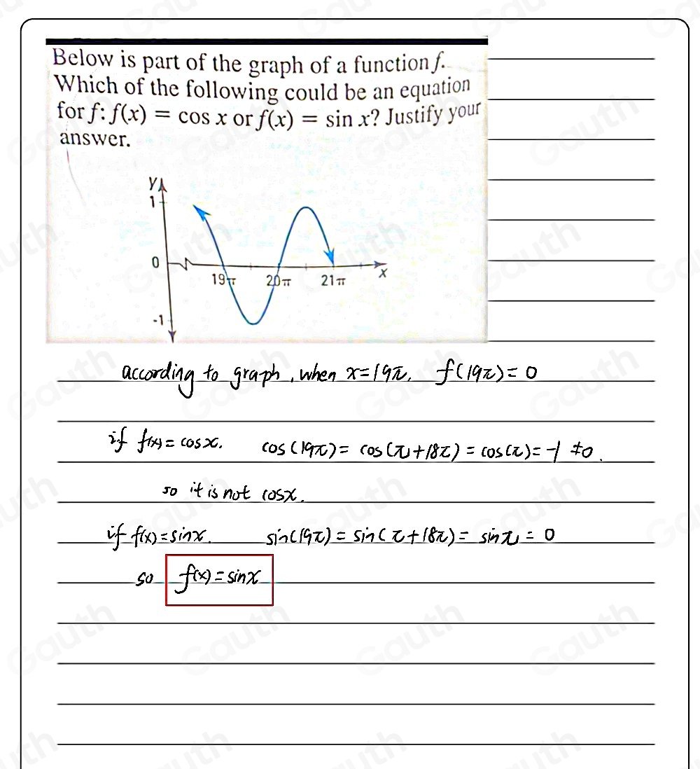 Solved: Objective K: Draw or interpret graphs of the parent sine ...