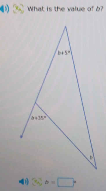 What is the value of b?
x_8,7) b=□°