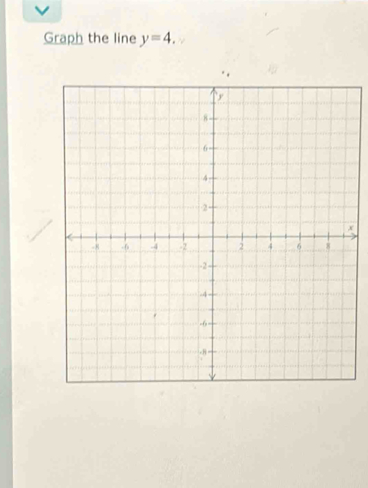 Graph the line y=4.
x