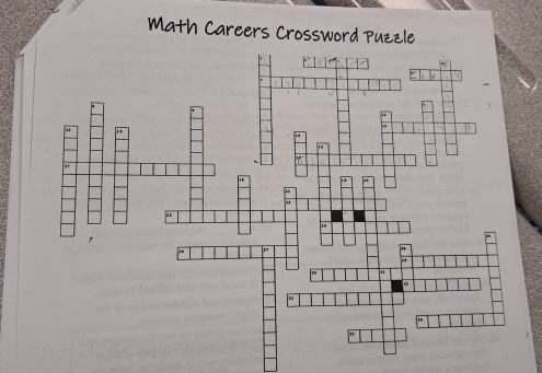 Math Careers Crossword Puzzle