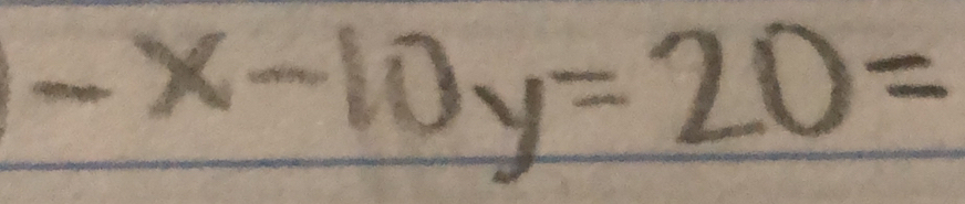 -x-10y=20=