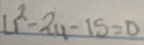 Lr^2-2u-15=0