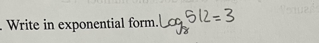 Write in exponential form.