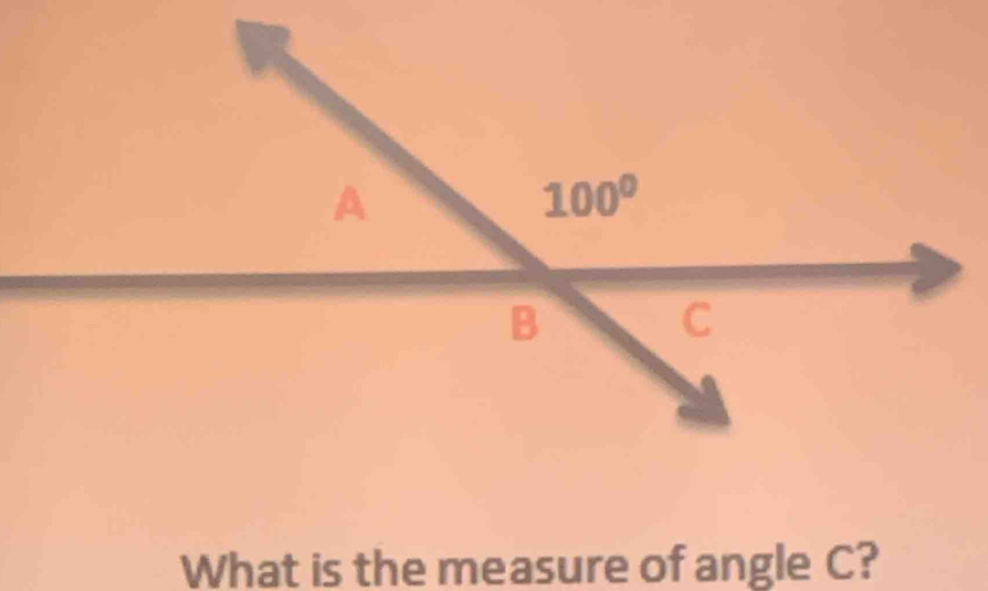 What is the measure of angle C?