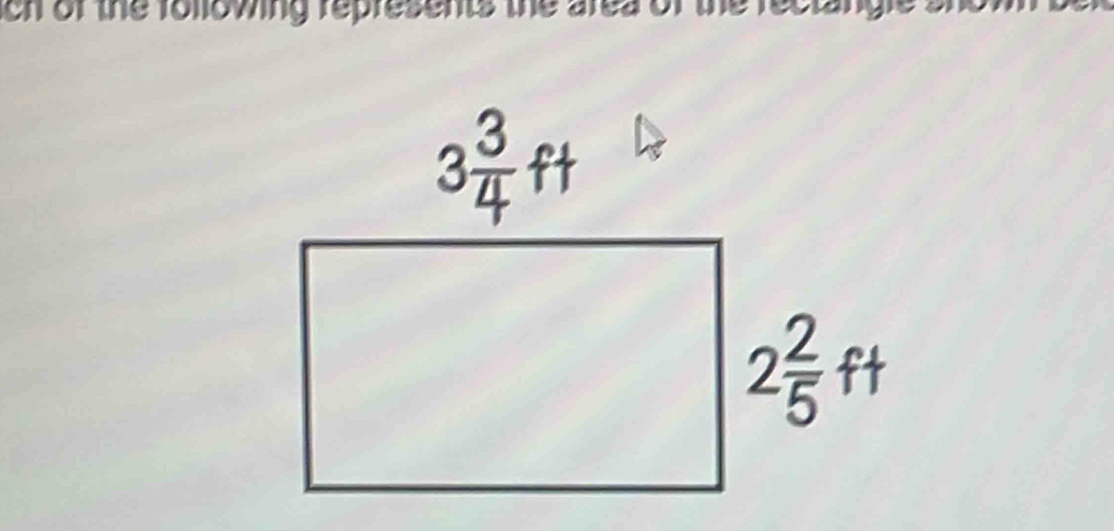 ch of the following represents the area of