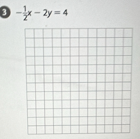 3 - 1/2 x-2y=4