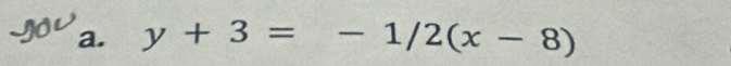 y+3=-1/2(x-8)