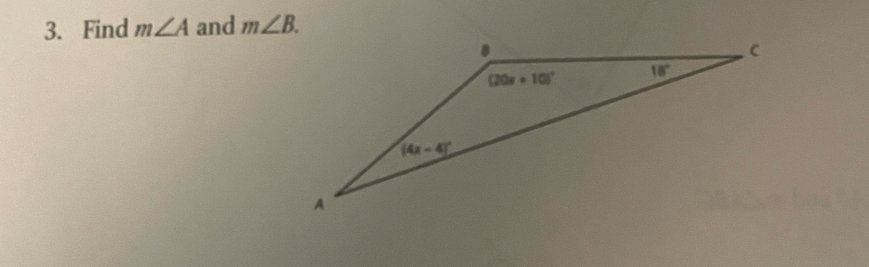 Find m∠ A and m∠ B.