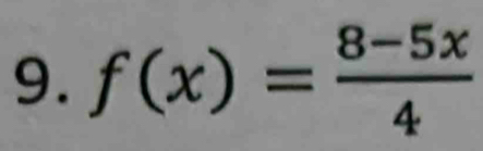 f(x)= (8-5x)/4 