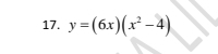 y=(6x)(x^2-4)