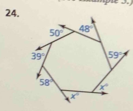 50° 48°
39°
59°
58°
x°
x°