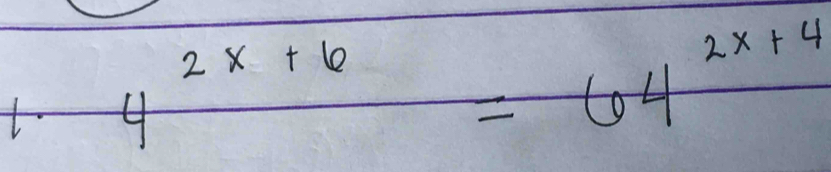 4^(2x+6)=64^(2x+4)