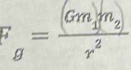 F_f=frac (Gm_1)m_2r^2