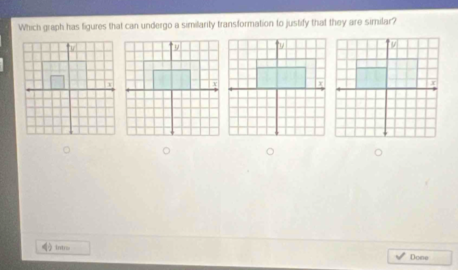 Solved: Which graph has figures that can undergo a similarity ...
