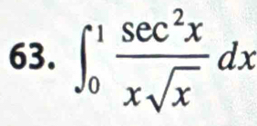 ∈t _0^(1frac sec ^2)xxsqrt(x)dx