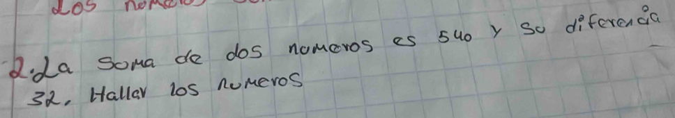 2ida Soma do dos nomeros es suo y So diferencia
32. Hallar los numeros