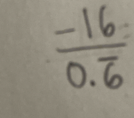 frac -160.overline 6