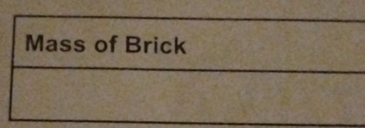 Mass of Brick