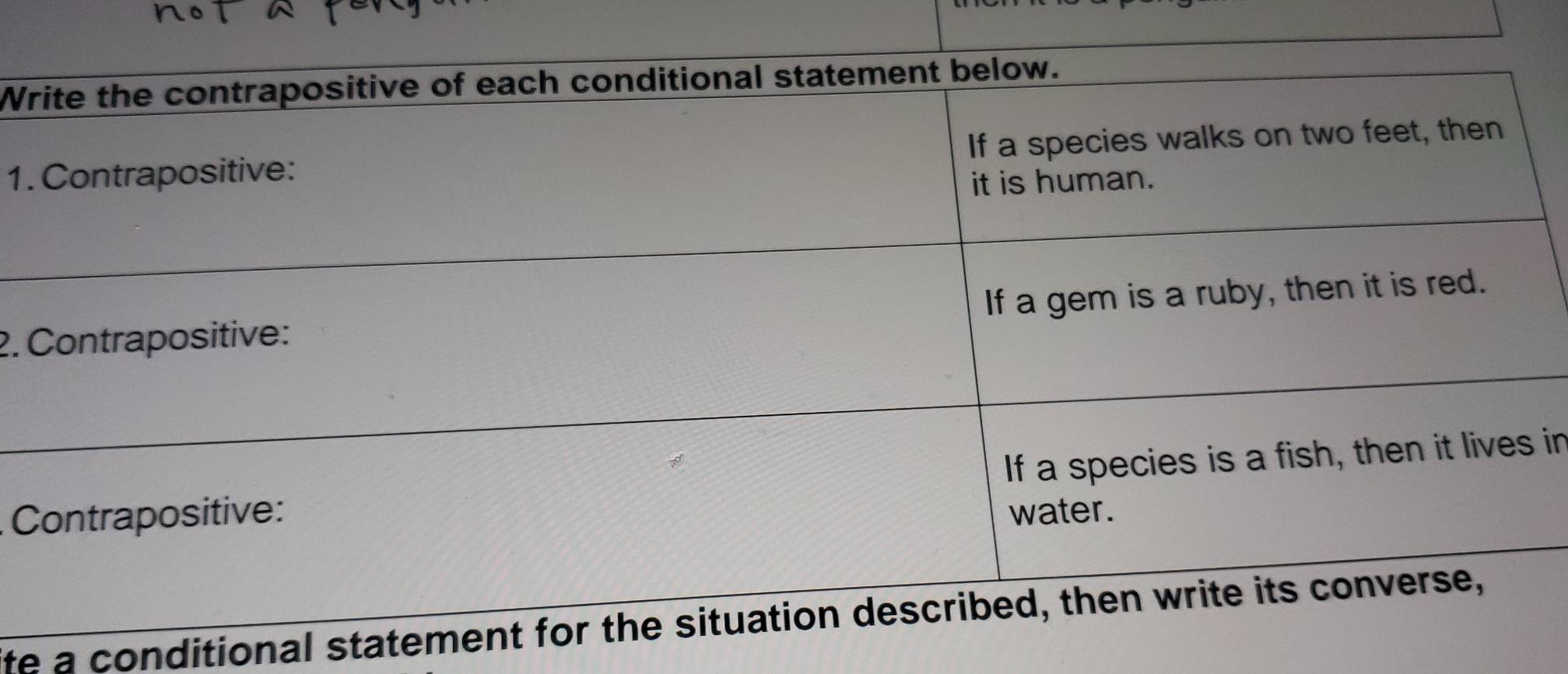 Wr 
1. 
2. 
C in 
ite a conditional state