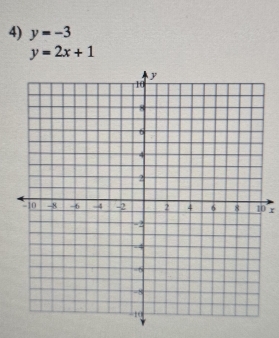 y=-3
y=2x+1
r