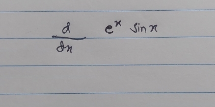  d/dx e^xsin x