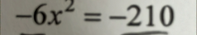 -6x^2=-210