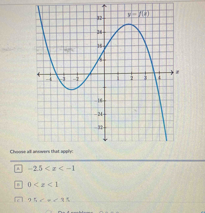 Choose a
A -2.5
B 0
25