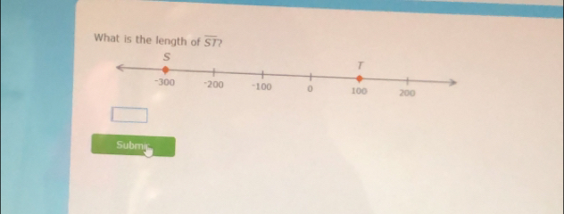 What is the length of overline ST
Submi