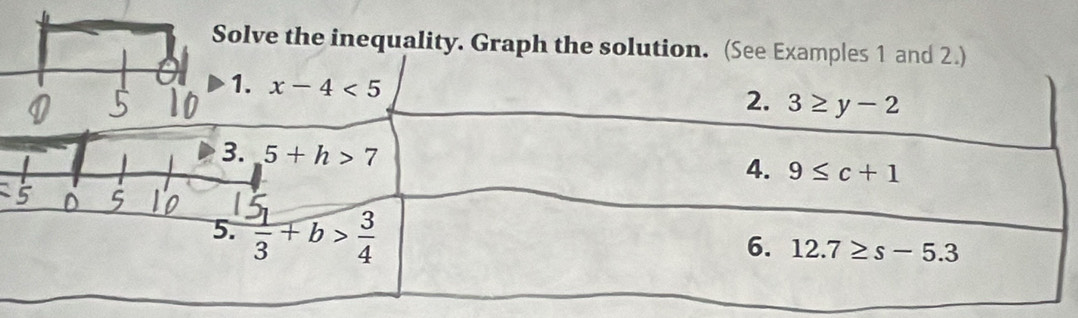 olve the inequality. Graph the solutio