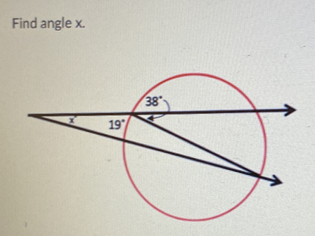 Find angle x.