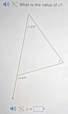 What is the value of c?
. □°C=□°