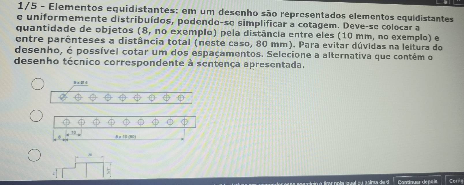 Solved: 1/5 - Elementos equidistantes: em um desenho são representados ...