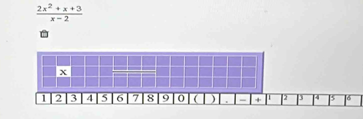  (2x^2+x+3)/x-2 