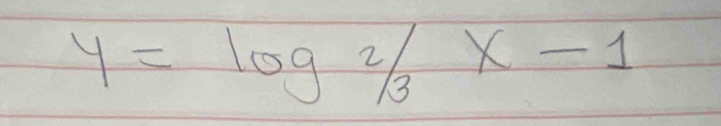 y=log  ^2/_3X-1