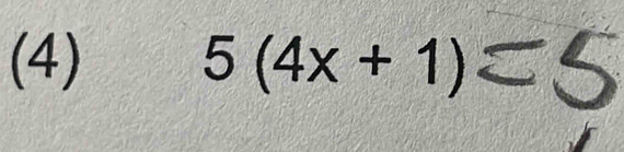 (4) 5(4x+1)